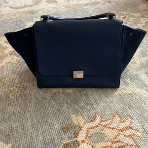 Celine navy blue medium trapeze bag- pristine condition- used only a few times